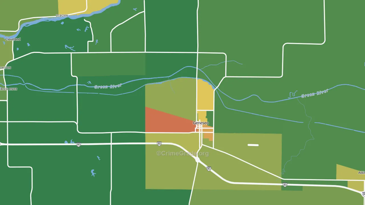 61254, IL Map of Drug-Related Crime Rates