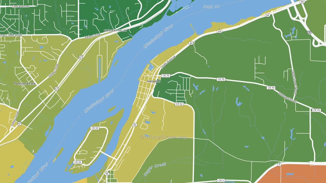 61256, IL Map of Drug-Related Crime Rates