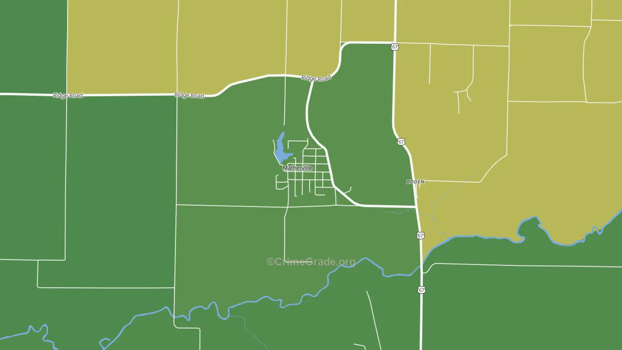 61263, IL Map of Drug-Related Crime Rates