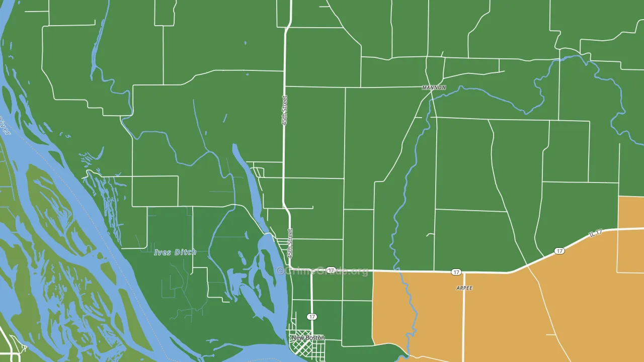 61272, IL Map of Drug-Related Crime Rates