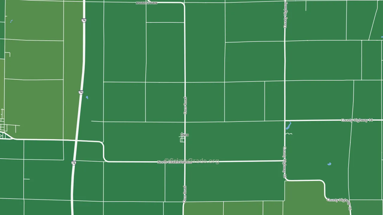 61274, IL Map of Drug-Related Crime Rates