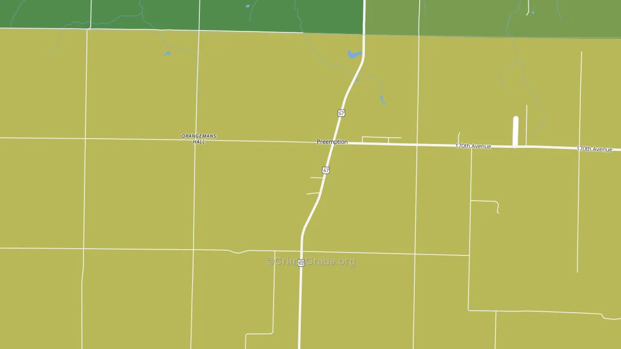 61276, IL Map of Drug-Related Crime Rates