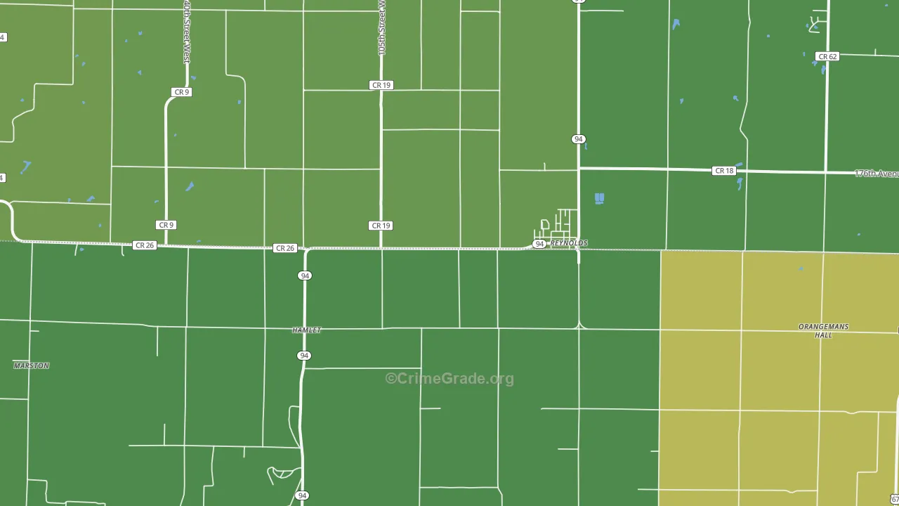61279, IL Map of Drug-Related Crime Rates