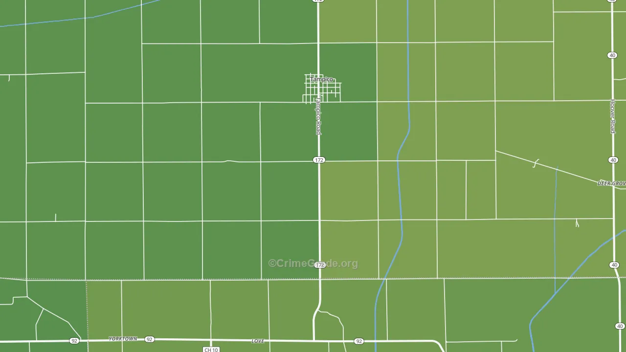 61283, IL Map of Drug-Related Crime Rates