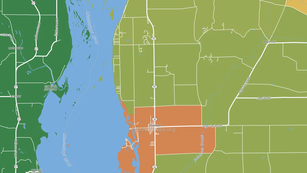 61285, IL Map of Drug-Related Crime Rates