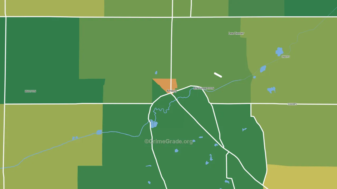 61310, IL Map of Drug-Related Crime Rates