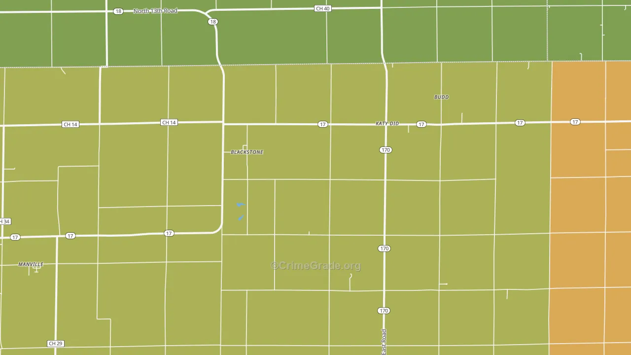 61313, IL Map of Drug-Related Crime Rates