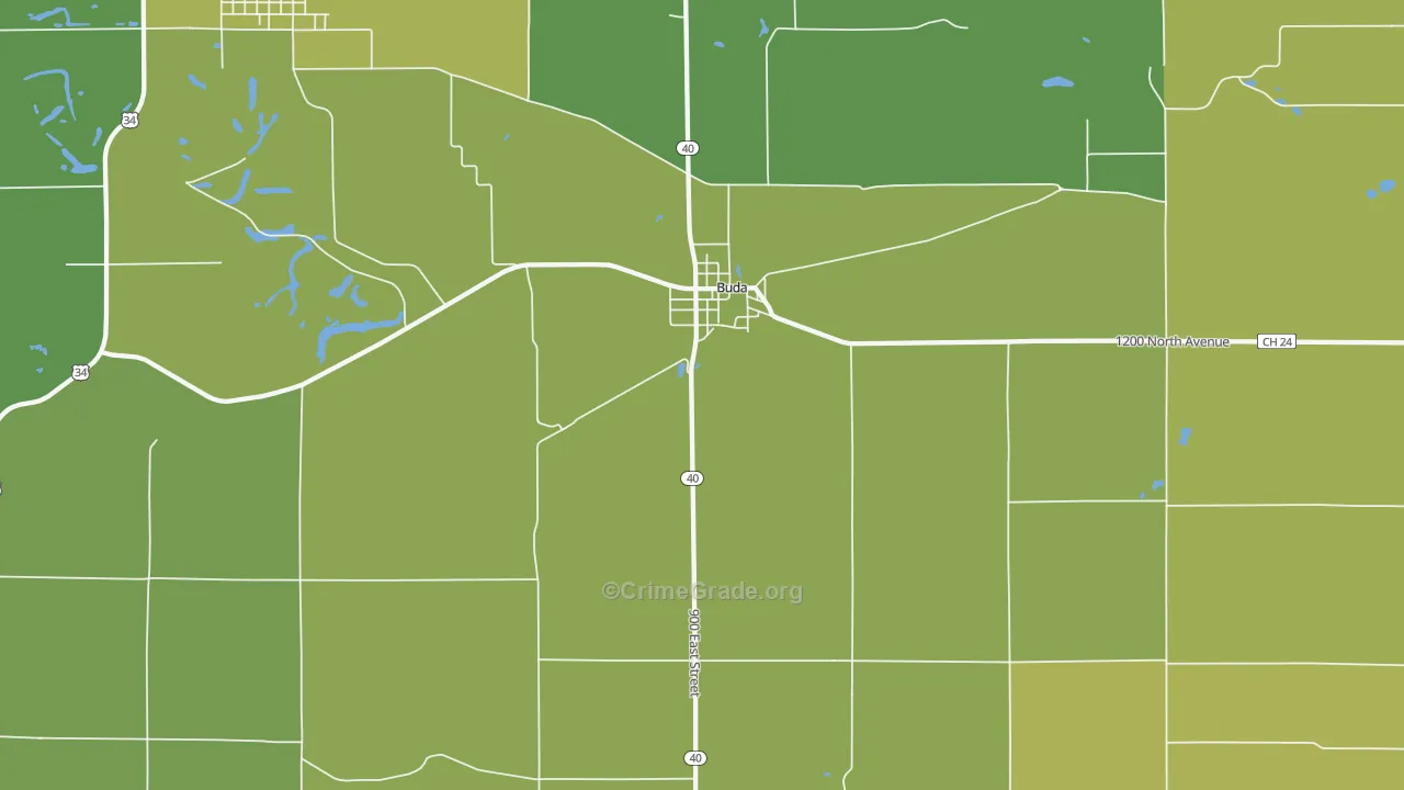 61314, IL Map of Drug-Related Crime Rates