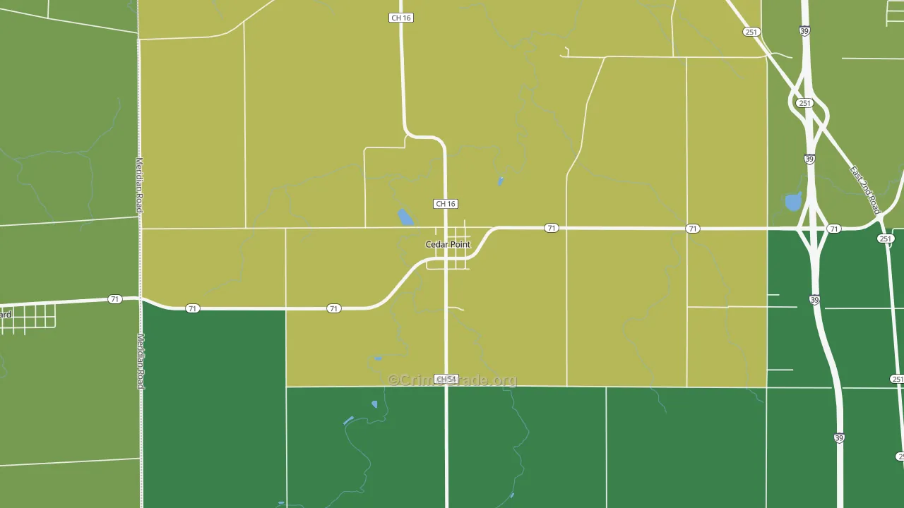 61316, IL Map of Drug-Related Crime Rates