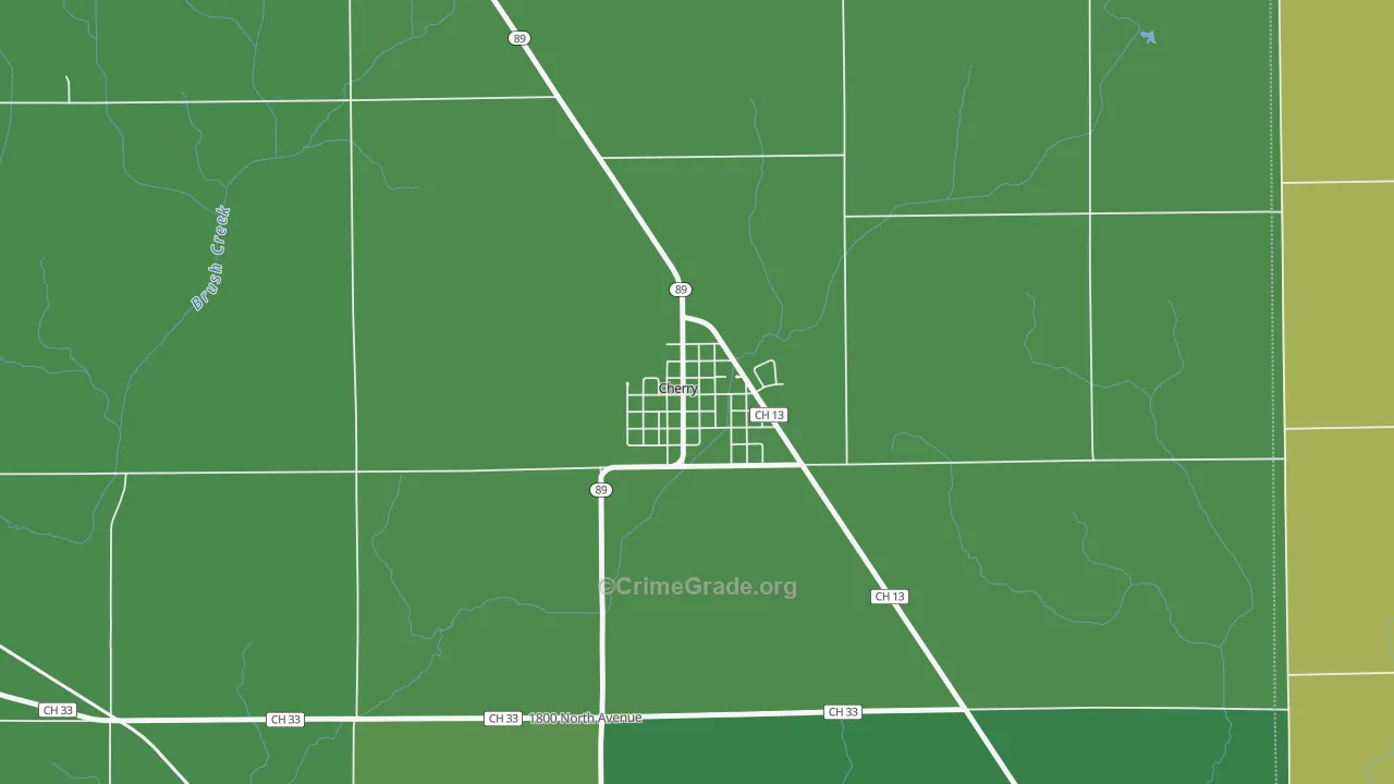 61317, IL Map of Drug-Related Crime Rates