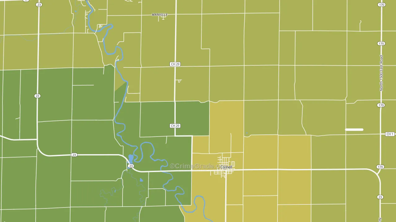 61319, IL Map of Drug-Related Crime Rates
