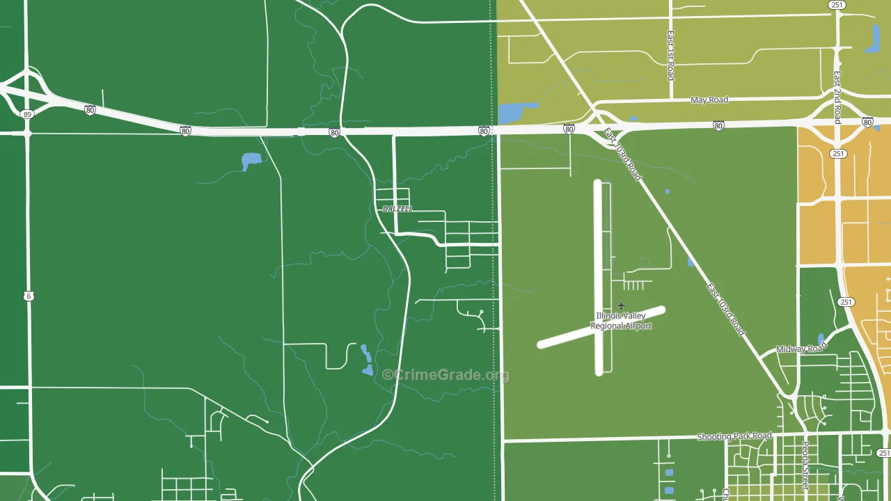 61320, IL Map of Drug-Related Crime Rates