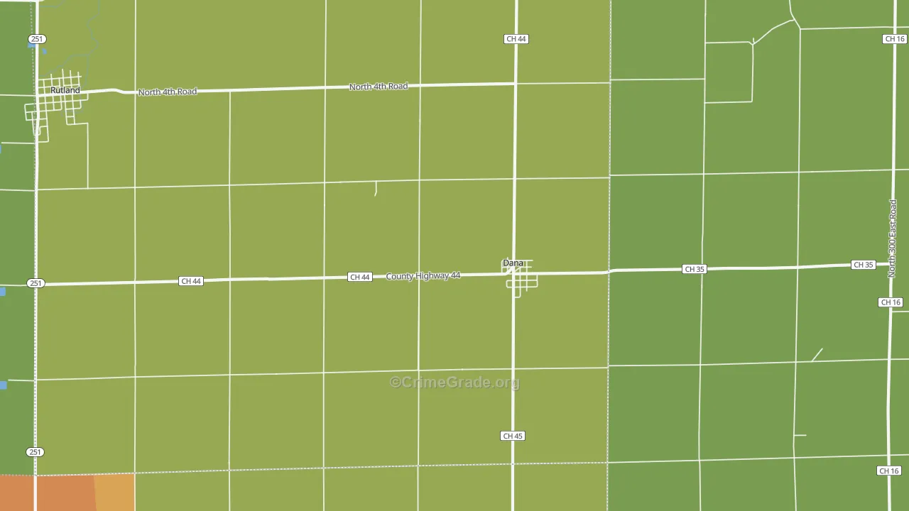 61321, IL Map of Drug-Related Crime Rates