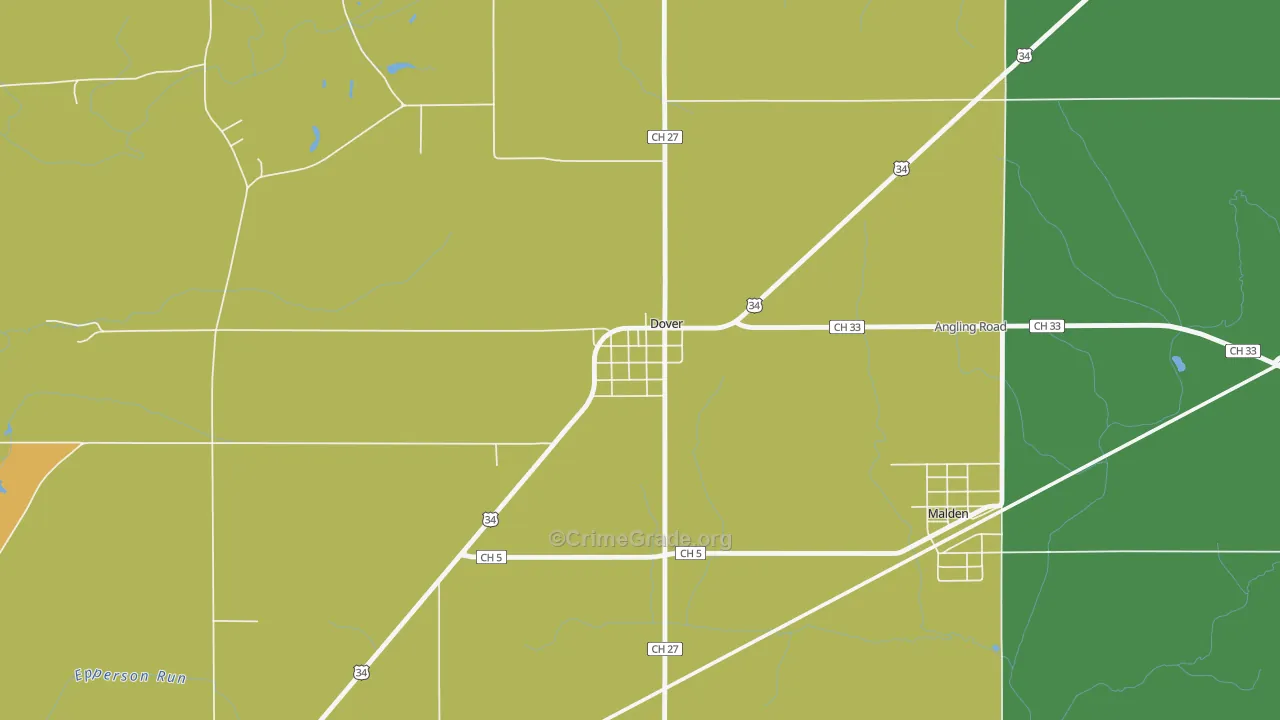 61323, IL Map of Drug-Related Crime Rates