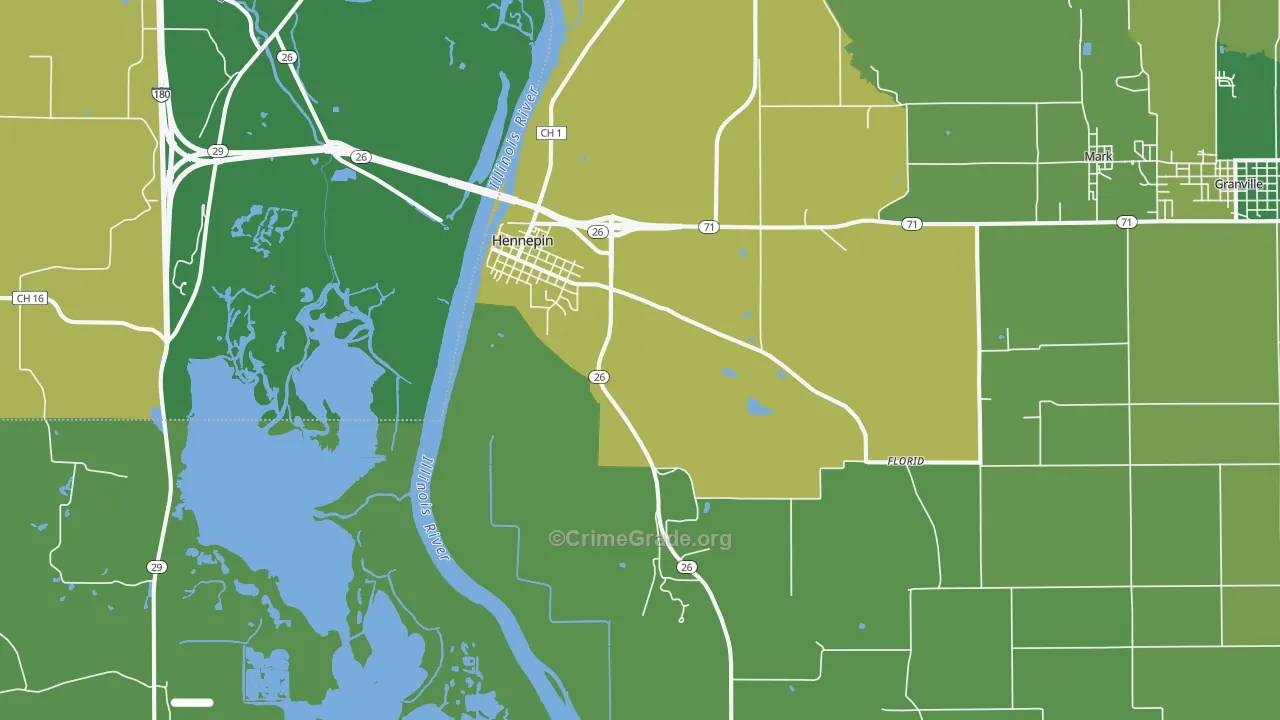61327, IL Map of Drug-Related Crime Rates