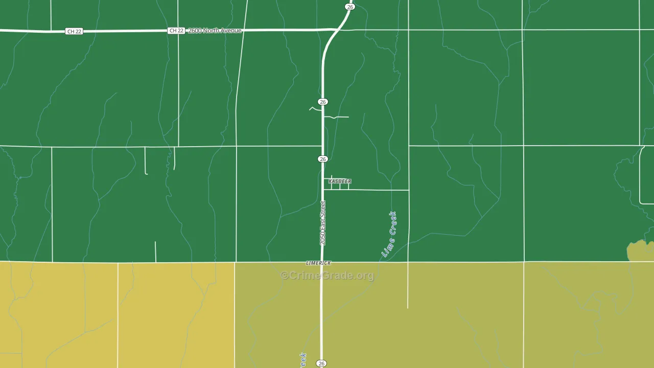 61328, IL Map of Drug-Related Crime Rates