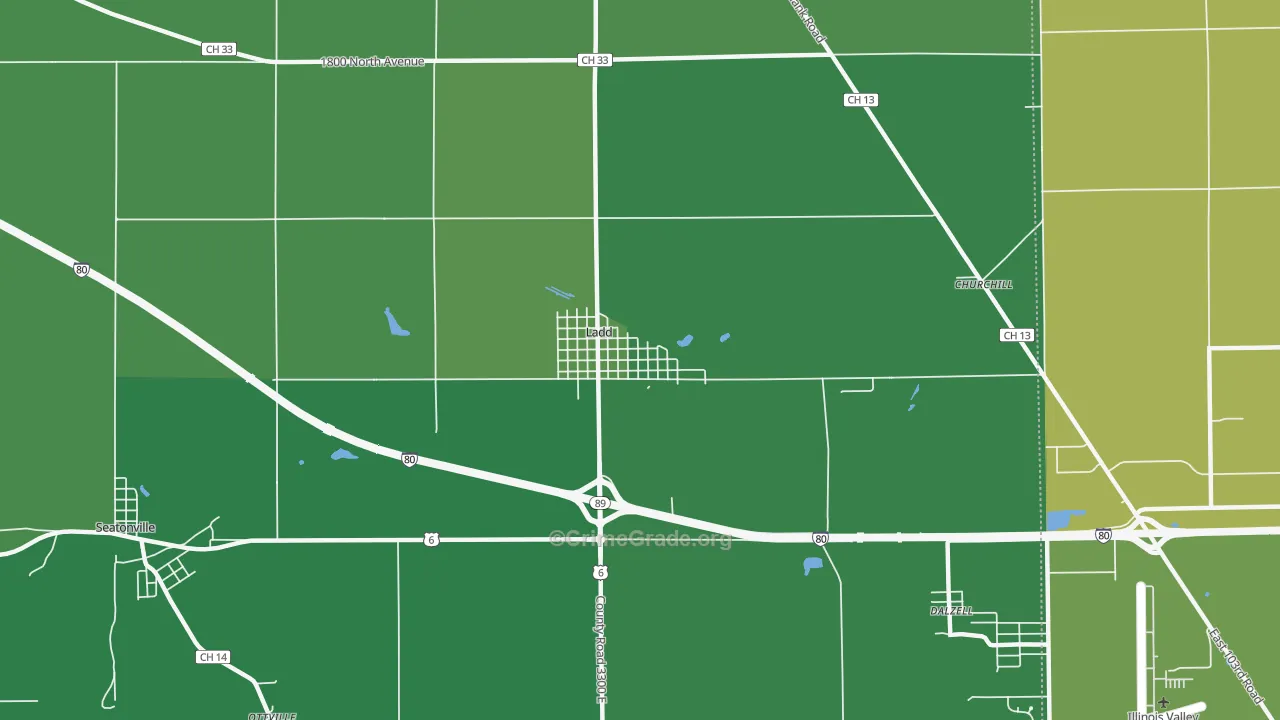 61329, IL Map of Drug-Related Crime Rates