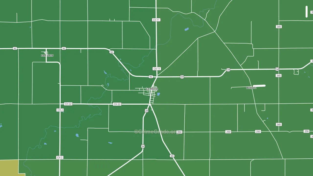 61330, IL Map of Drug-Related Crime Rates