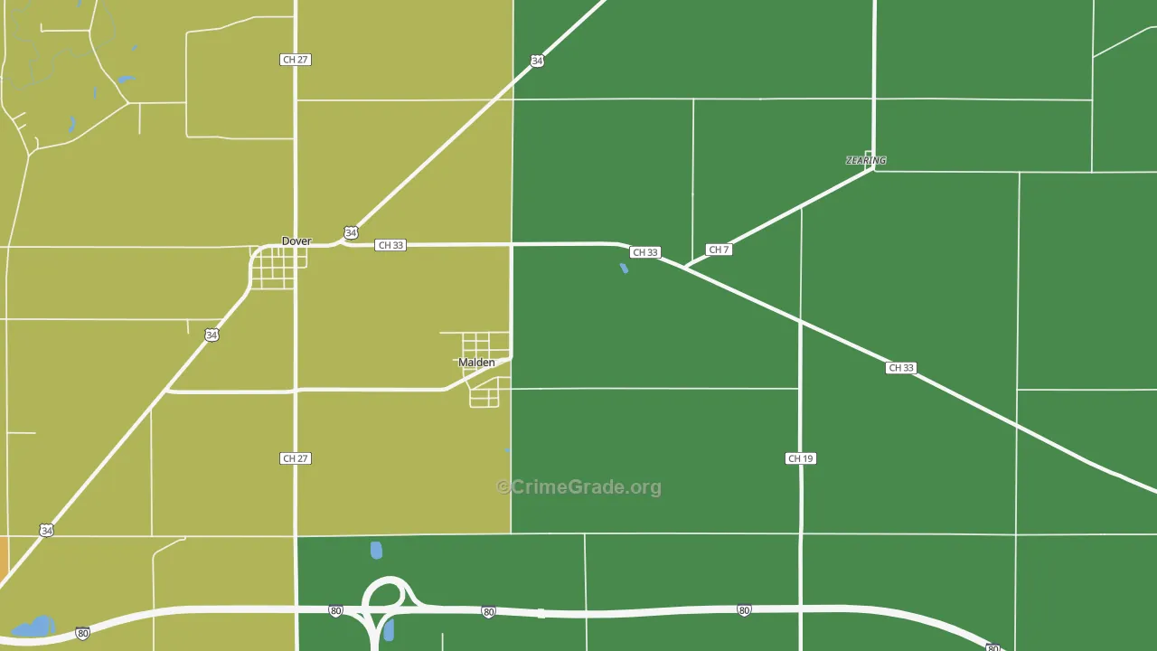 61337, IL Map of Drug-Related Crime Rates
