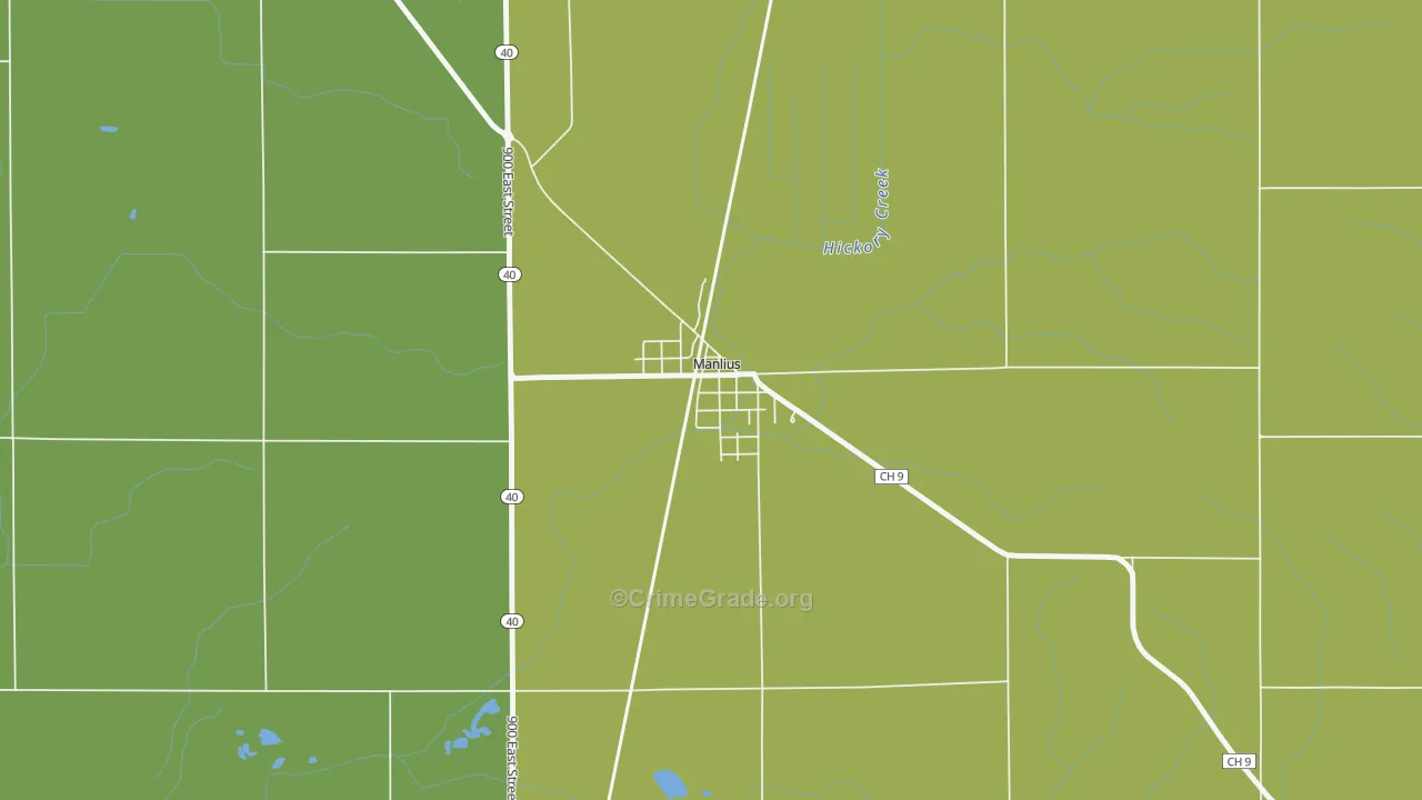 61338, IL Map of Drug-Related Crime Rates