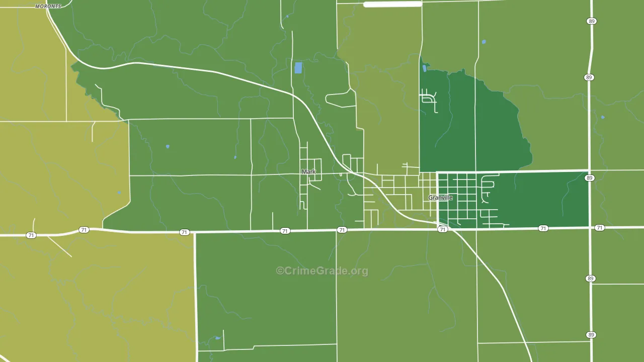 61340, IL Map of Drug-Related Crime Rates