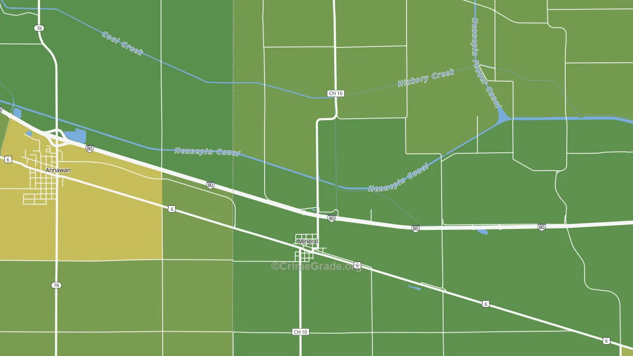 61344, IL Map of Drug-Related Crime Rates