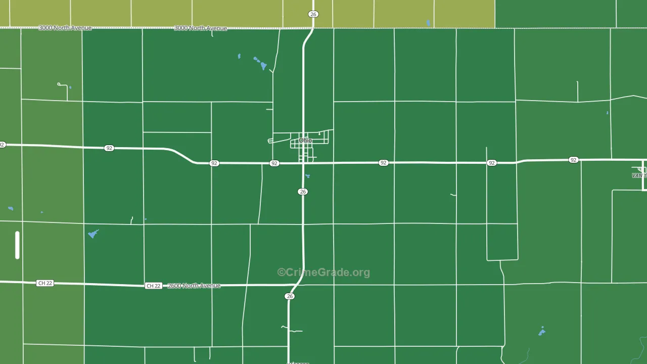 61349, IL Map of Drug-Related Crime Rates
