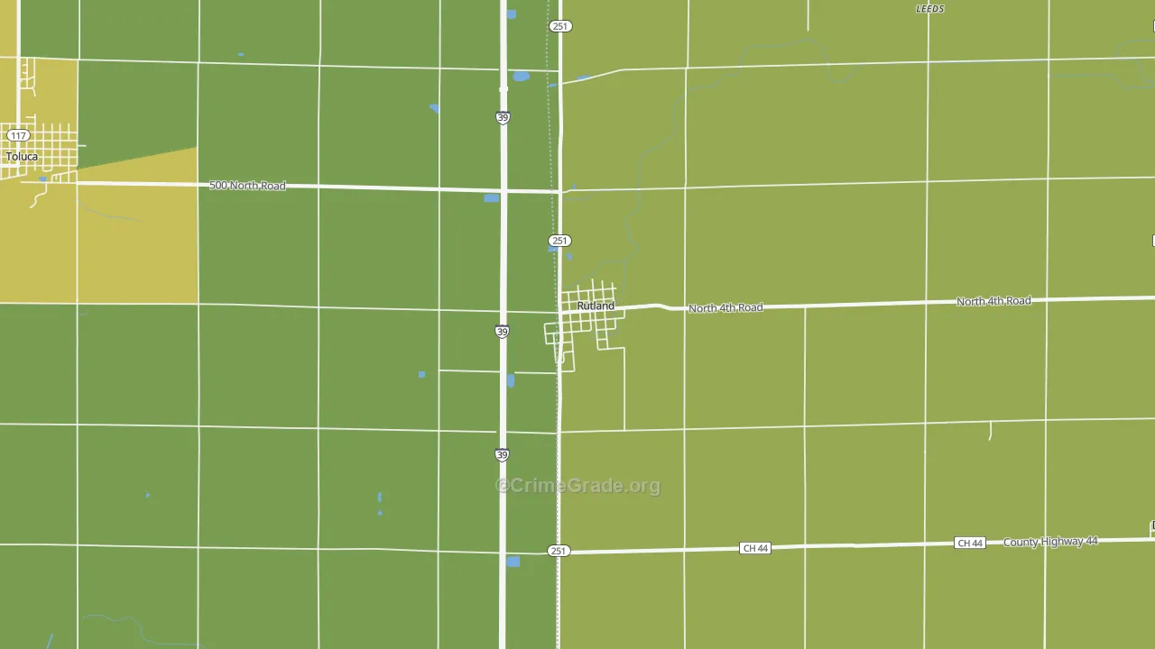 61358, IL Map of Drug-Related Crime Rates