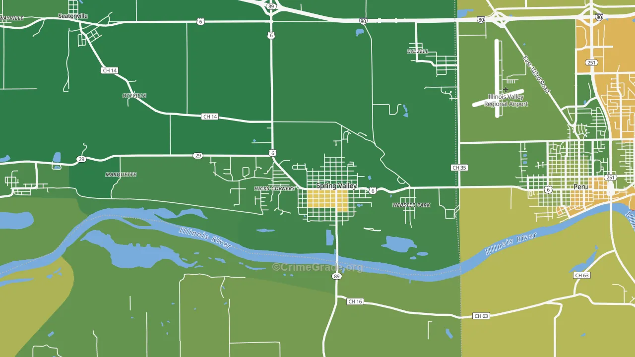 61362, IL Map of Drug-Related Crime Rates
