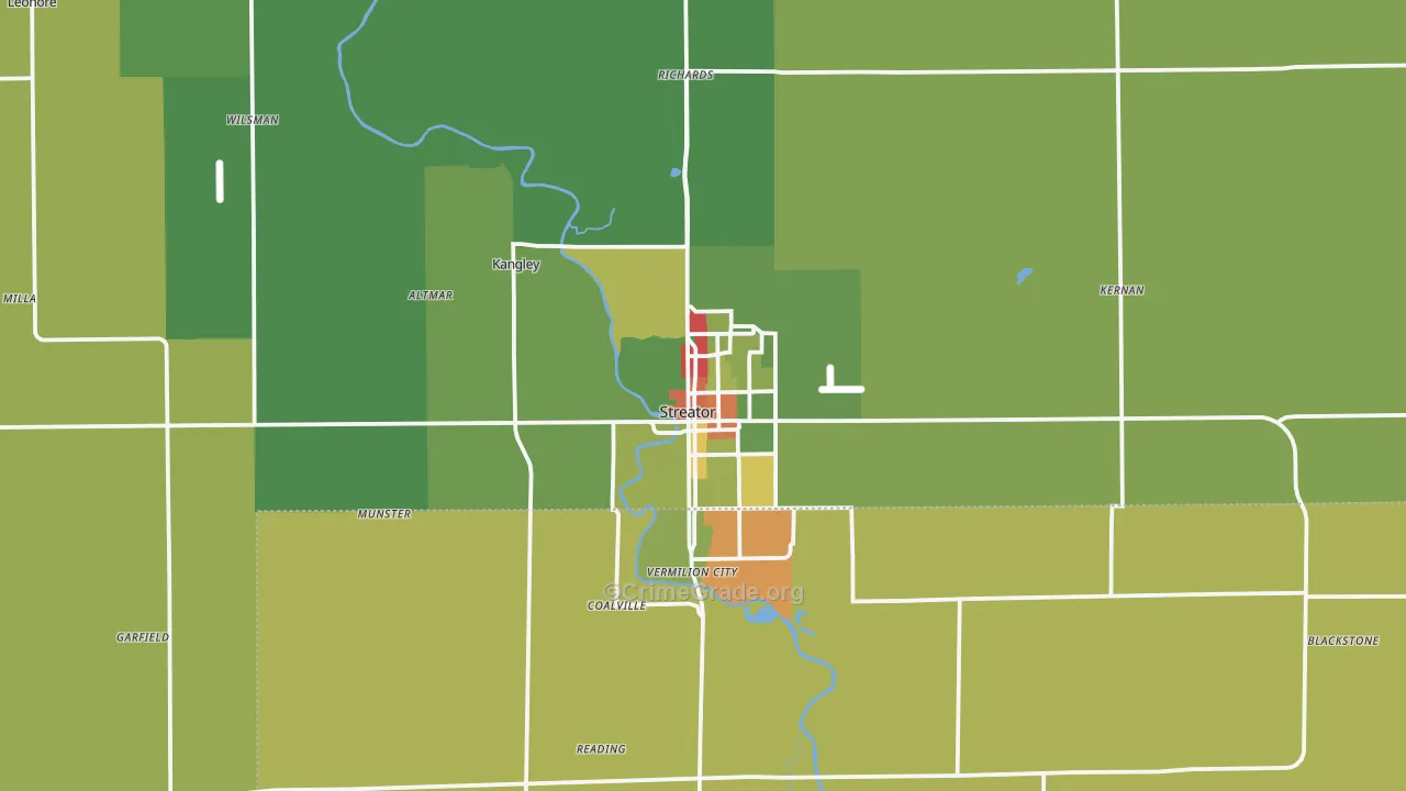 61364, IL Map of Drug-Related Crime Rates