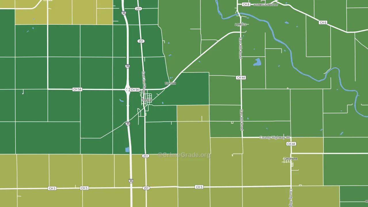 61370, IL Map of Drug-Related Crime Rates