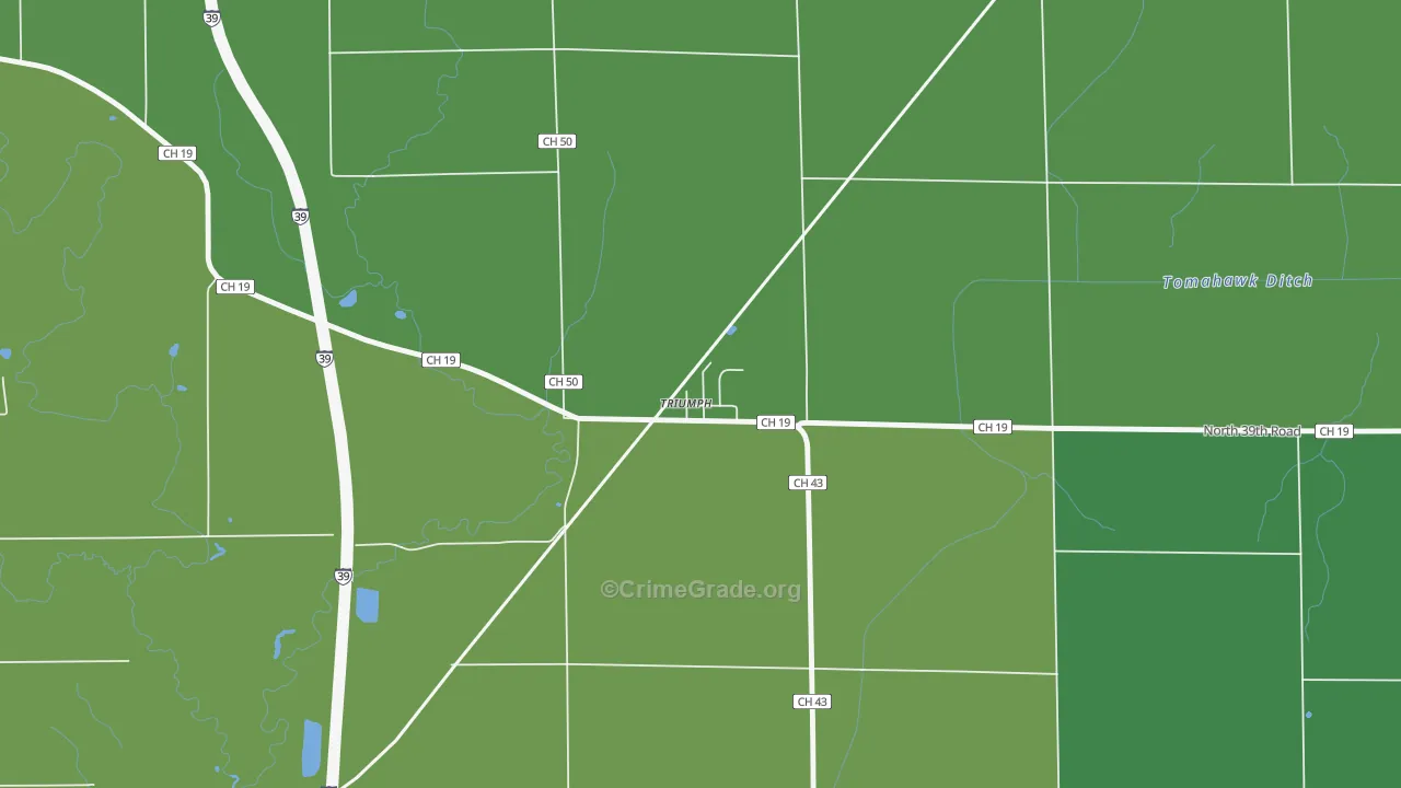 61371, IL Map of Drug-Related Crime Rates