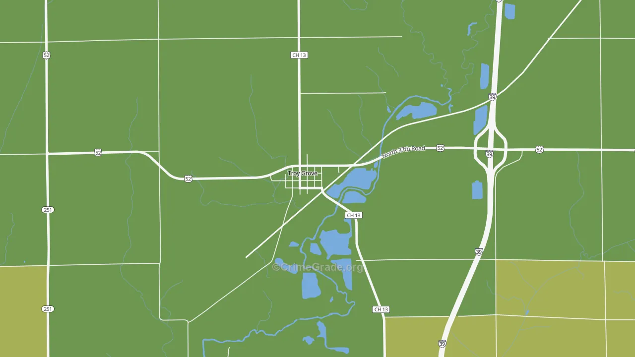 61372, IL Map of Drug-Related Crime Rates