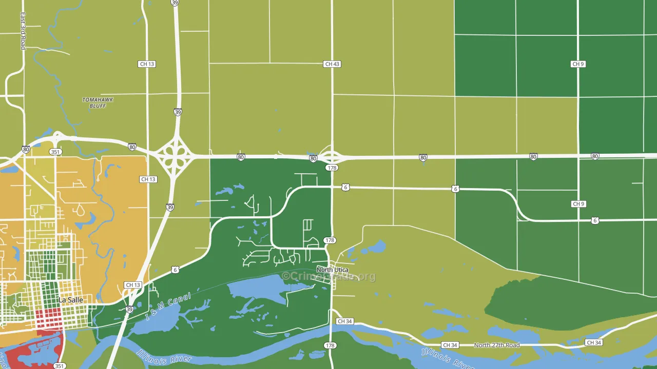 61373, IL Map of Drug-Related Crime Rates