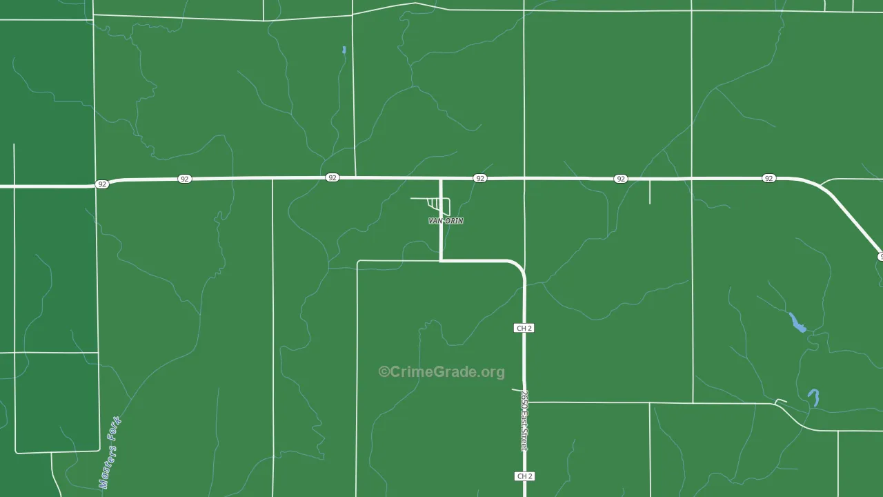 61374, IL Map of Drug-Related Crime Rates