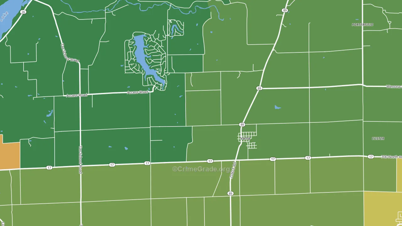 61375, IL Map of Drug-Related Crime Rates