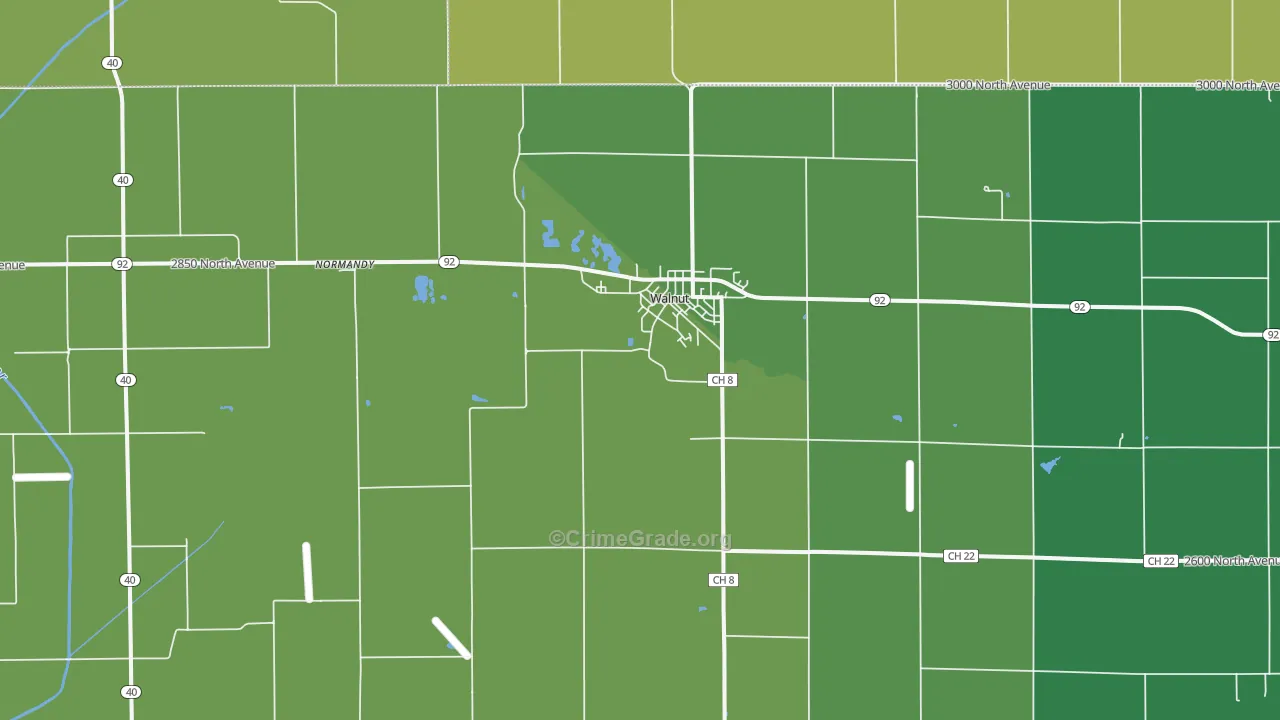 61376, IL Map of Drug-Related Crime Rates