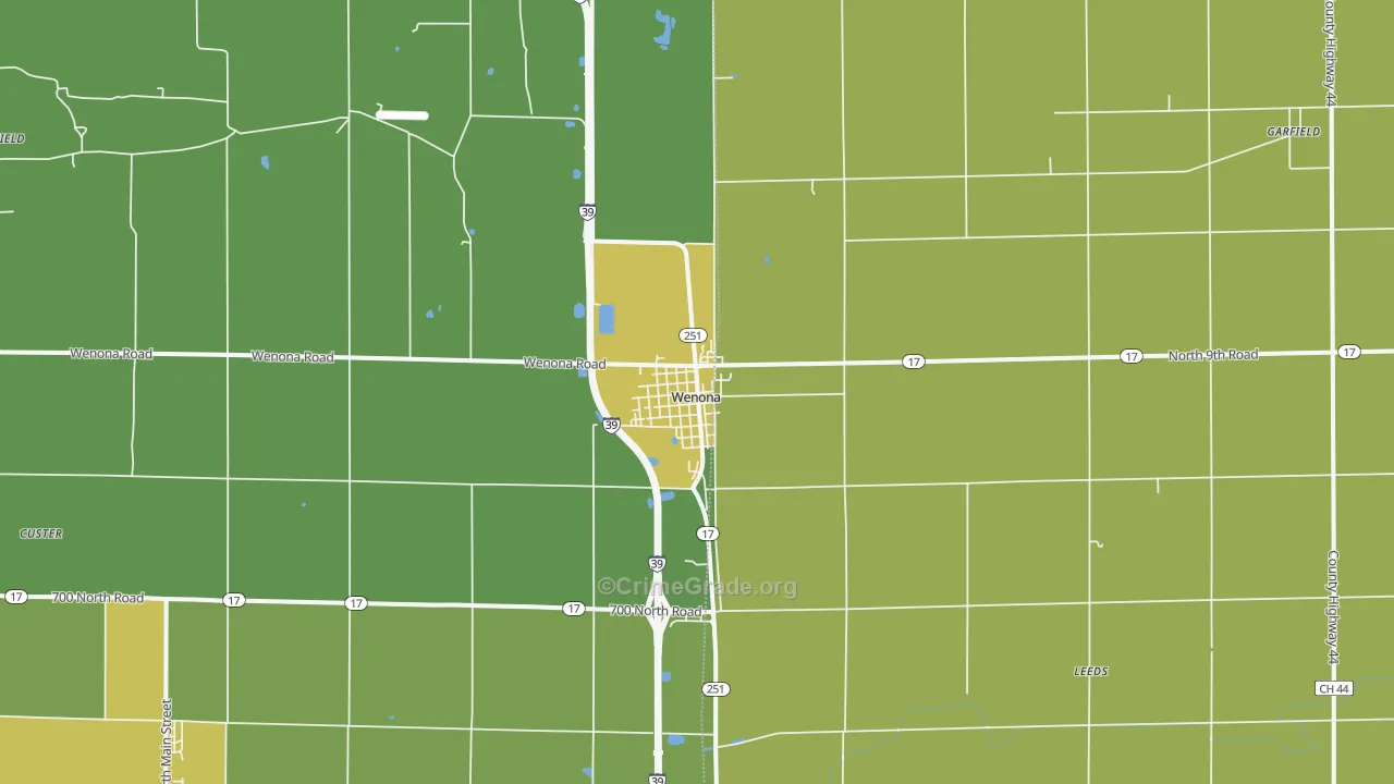 61377, IL Map of Drug-Related Crime Rates