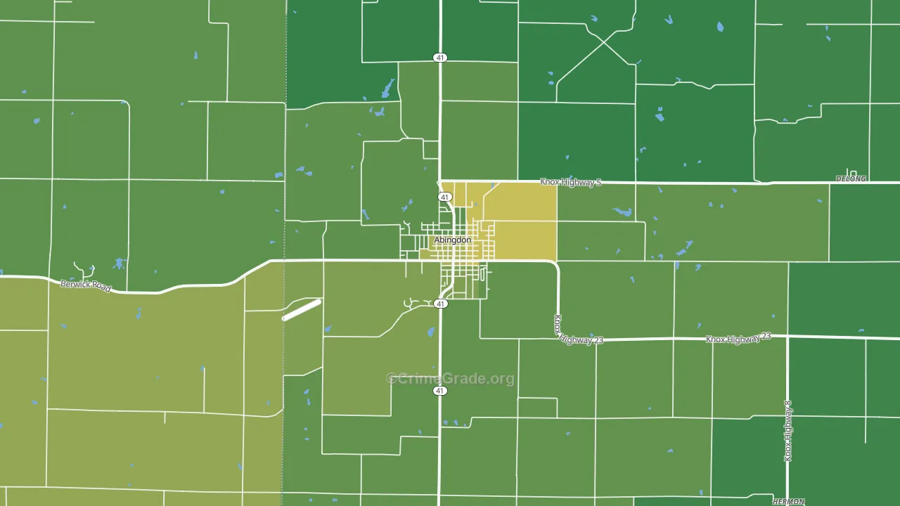 61410, IL Map of Drug-Related Crime Rates