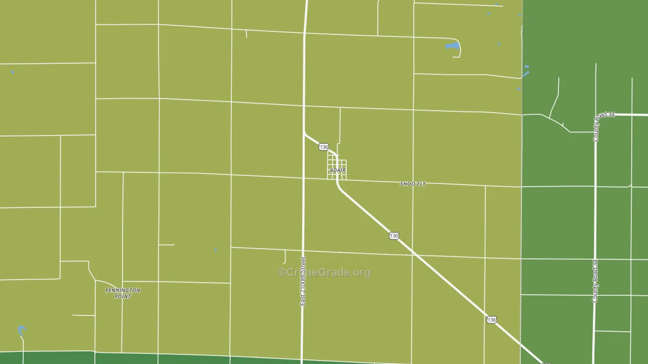 61411, IL Map of Drug-Related Crime Rates