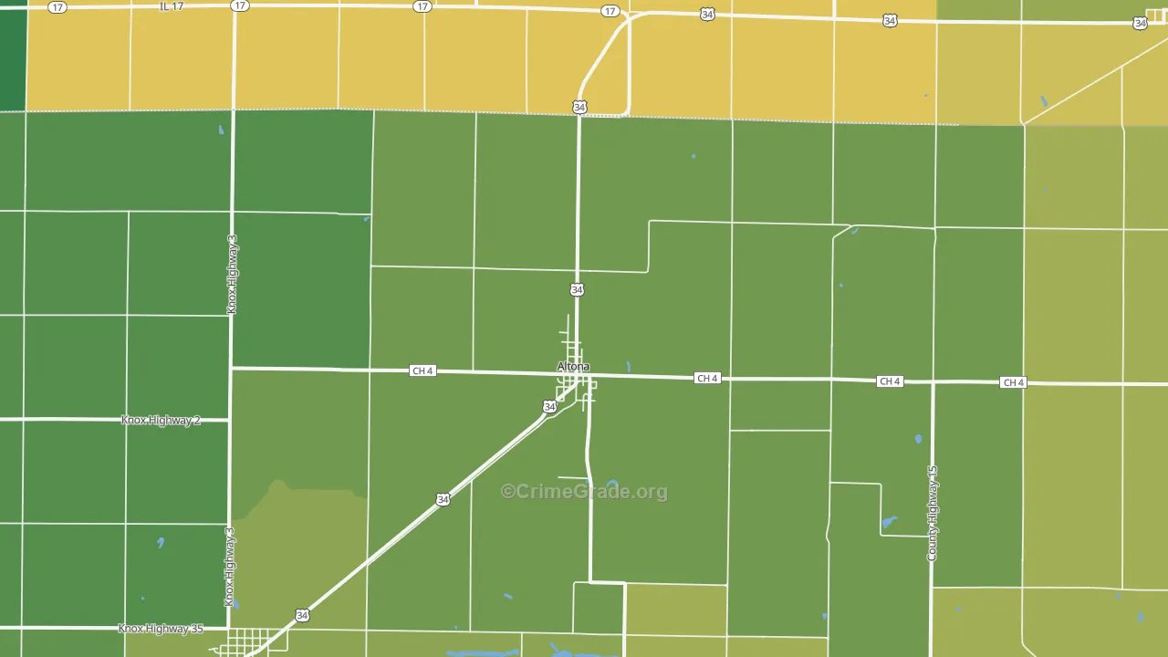 61414, IL Map of Drug-Related Crime Rates