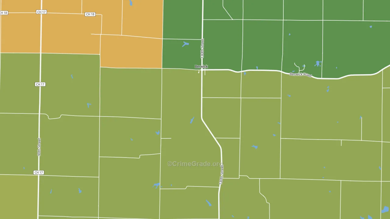 61417, IL Map of Drug-Related Crime Rates