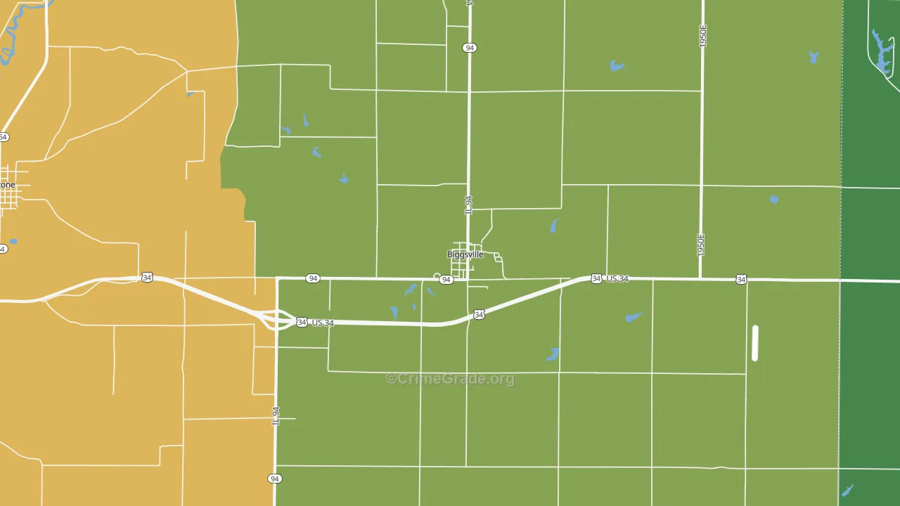 61418, IL Map of Drug-Related Crime Rates