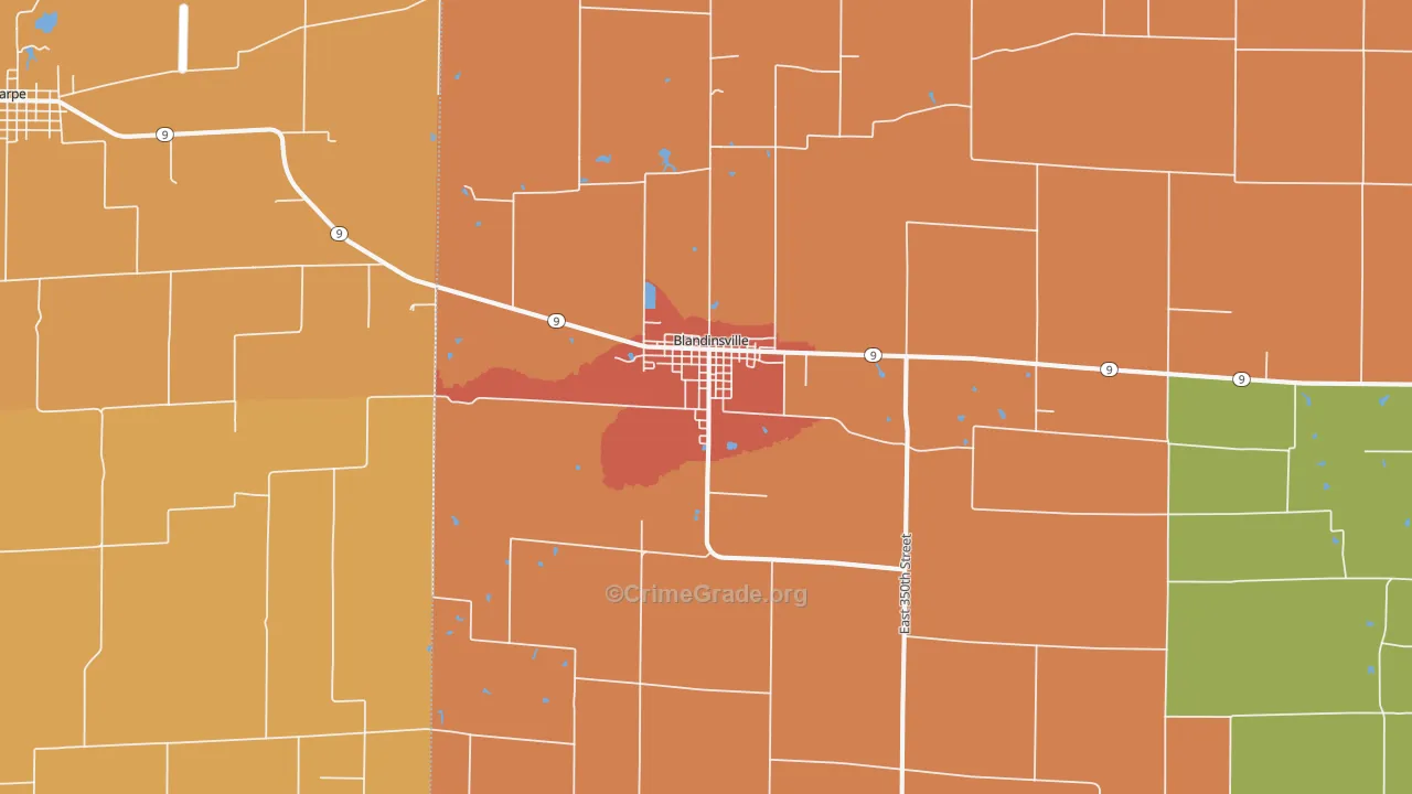 61420, IL Map of Drug-Related Crime Rates