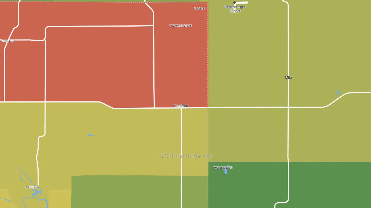 61421, IL Map of Drug-Related Crime Rates