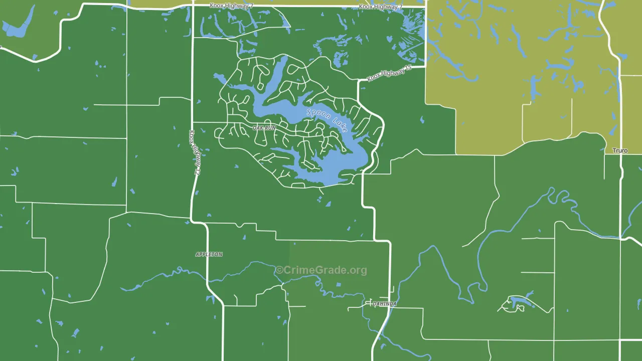 61428, IL Map of Drug-Related Crime Rates