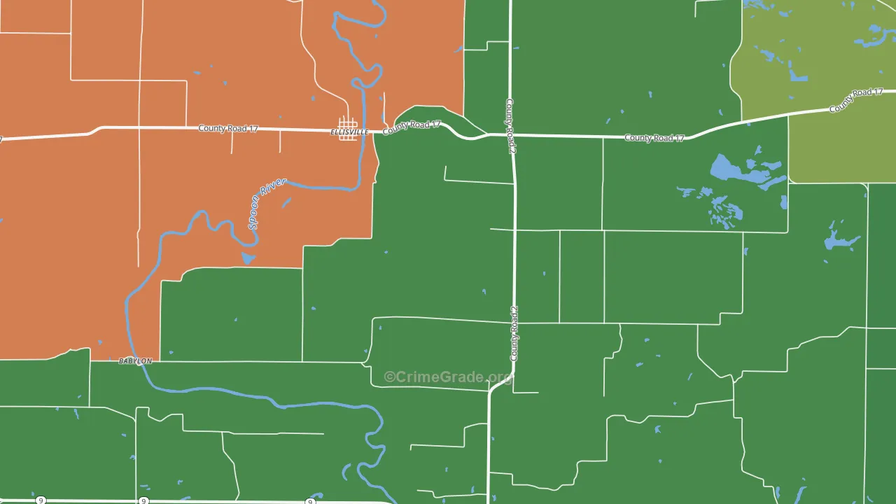 61431, IL Map of Drug-Related Crime Rates