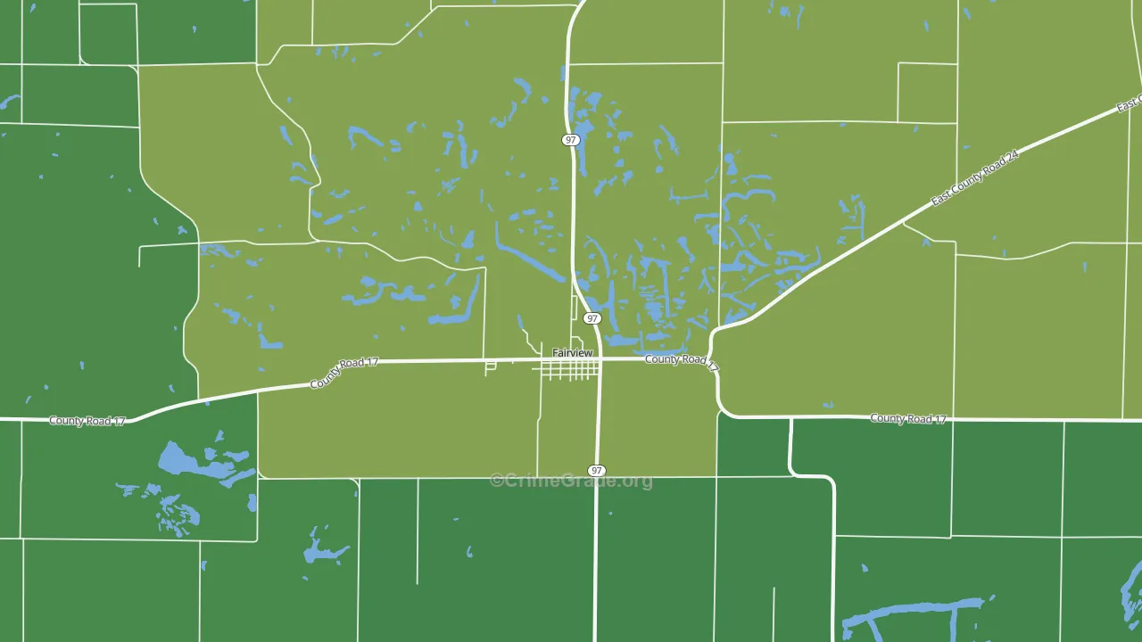 61432, IL Map of Drug-Related Crime Rates
