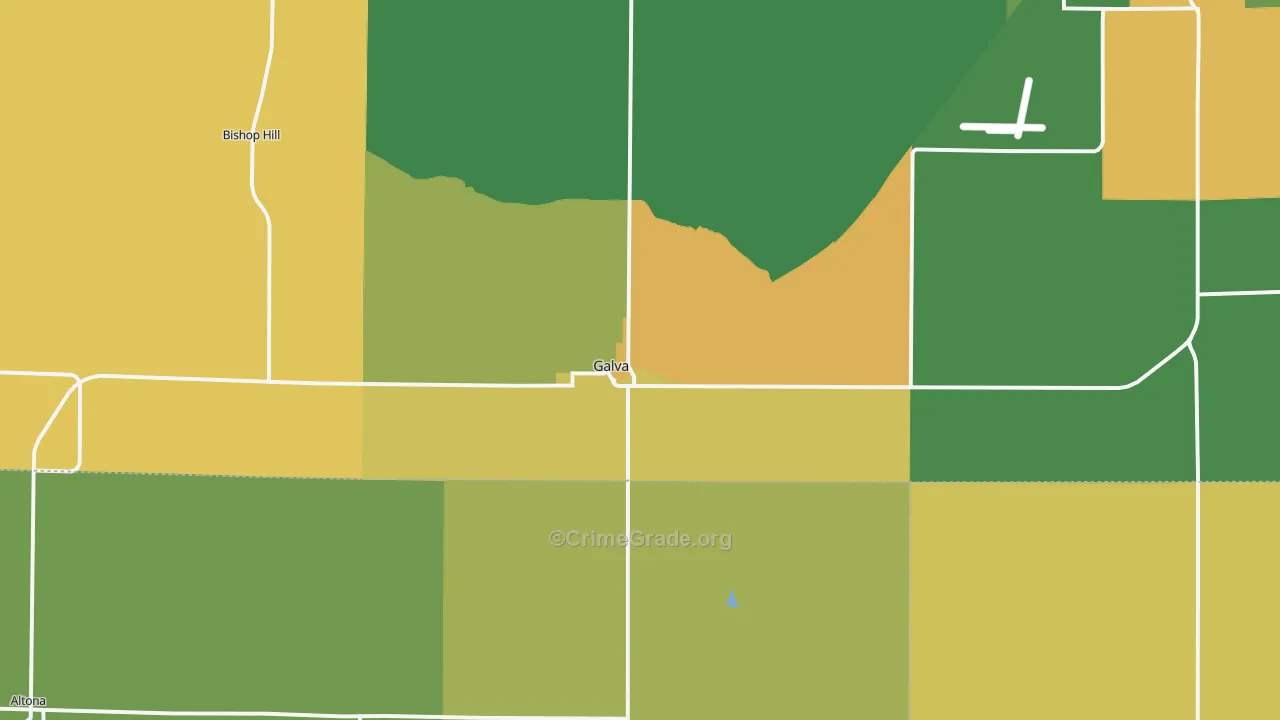 61434, IL Map of Drug-Related Crime Rates