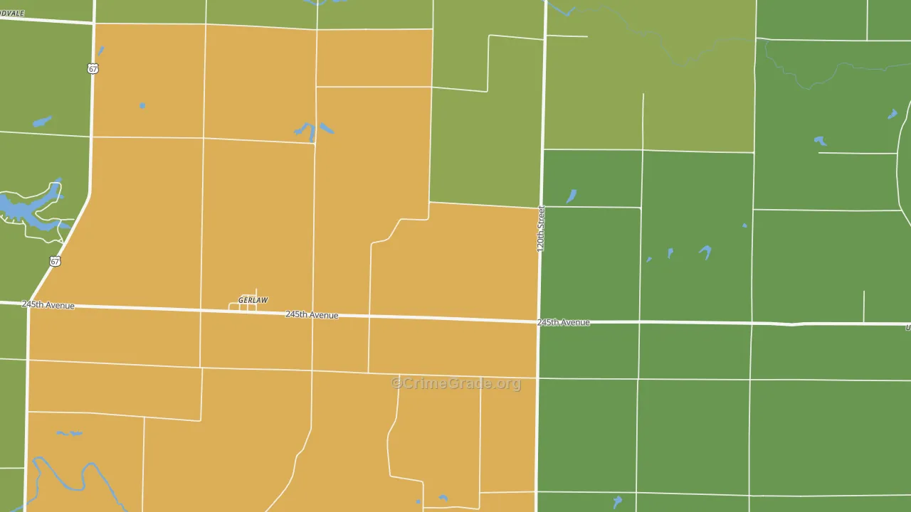 61435, IL Map of Drug-Related Crime Rates